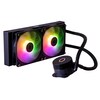 Scheda Tecnica: CoolerMaster MasterLiquid 240L Core ARGB 650-1750 RPM - 71.93 CFM, 27.2 dBA, 1.86 mmH2O, 4-Pin, PWM, 120 mmm, 12 VD