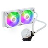 Scheda Tecnica: CoolerMaster MasterLiquid 240L Core ARGB White 650-1750 - RPM, 71.93 CFM, 27.2 dBA, 1.86 mmH2O, 4-Pin, PWM, 1200mm, 1