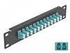 Scheda Tecnica: Delock 10" Fiber Optic Patch Panel - 12 Port Lc Duplex Aqua 1U Black