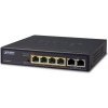 Scheda Tecnica: PLANET 4-port 10/100tx 802.3at PoE + 2-port 10/100tx Switch - (60W PoE Budget, 250m Extend Mode, Fanless, Internal Power