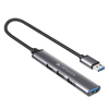 Scheda Tecnica: Atlantis Land Hub P014-UH313 4 Porte USB 1x3.0 3x2.0 Cavo - Finitura Alluminio