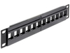 Scheda Tecnica: Delock 10" Keystone Patch Panel - 12 Port Black