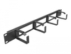 Scheda Tecnica: Delock 19" Cable Management Routing Panel - With 3 Openings And 4 Hooks 1U Black