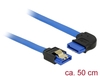 Scheda Tecnica: Delock Cable SATA 6GB/s Receptacle Straight > SATA - Receptacle Right Angled 50 Cm Blue + Gold Clips