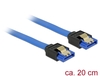 Scheda Tecnica: Delock Cable SATA 6GB/s Receptacle Straight > SATA - Receptacle Straight 20 Cm Blue + Gold Clips
