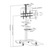 Scheda Tecnica: LINK Sup. Tv 37"-70" Fino 50 Kg Regolabile In Altezza Con - Ripiani E Ruote