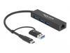 Scheda Tecnica: Delock 3 Port USB 3.2 Gen 1 Hub + Gigabit LAN With USB - Type-c Or USB Type-a Connector