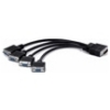 Scheda Tecnica: Matrox quad-TV ADApter Upg. Cable - 1 x 60-pin LFH Male Video, 4 x 15-pin HD-15 Female