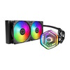 Scheda Tecnica: Cooler Master MasterLiquid 240 ATMOS 2 x 120mm, ARGB - 690-2500 RPM, 70.7 CFM, 27.2 dBA, 3.61 mmH2O, 4-Pin (PWM)