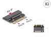 Scheda Tecnica: Delock ADApter M.2 Key - B+m Male To M.2 Key M Slot - Extension