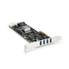 Scheda Tecnica: StarTech 4 Port Quad Bus PCI Express (PCIe) SuperSpeed - USB 3.0 Card ADApter + UaSP, SATA/LP4 Power