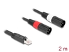 Scheda Tecnica: Delock Adapter Cable RJ45 Plug To 2 X Xlr 3 Pin Plug Black - 2 M