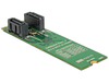 Scheda Tecnica: Delock Converter M.2 Key - B+m Male > 2 X SATA 7 Pin Male + Raid