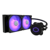 Scheda Tecnica: CoolerMaster ML240L V2 RGB 2x120 mm, 650-1800 RPM, 62 - CFM, 8 - 27 dBA, 2.5 mmH2O, 4-Pin PWM, 200 W TDP