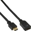 Scheda Tecnica: InLine Cavo High Speed HDMI - Maschio / Femmina, 3m, Contatti Dorati, Nero