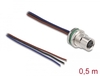Scheda Tecnica: Delock M8 3 Pin Female For Panel With Open Cable Ends - A-coded 0.5 M