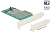 Scheda Tecnica: Delock Pci Express Card > 2 X Internal M.2 Key B With Raid - Low Profile Form Factor