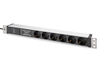 Scheda Tecnica: DIGITUS PDU 1U ALUMINUM RACKMOUNTABLE 6X SCHUKO 16A - OVERVOLTAGE PROT