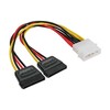 Scheda Tecnica: InLine Cavo SATA Alimentazione Da 4pin Male 5,25" - (alim.) 2x 15pin Power SATA F (HDD), Y-form Sdoppia