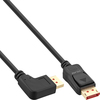 Scheda Tecnica: InLine DP 1.4 cable, 8K4K, left angled - black/gold, 3m