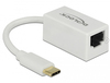 Scheda Tecnica: Delock ADApter Superspeed USB (USB 3.1 Gen 1) With USB - Type-c Male > Gigabit LAN 10/100/1000Mbps Compact White