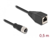 Scheda Tecnica: Delock M12 ADApter Cable D-coded - 4 Pin Female To RJ45 Female 50 Cm