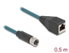 Scheda Tecnica: Delock M12 ADApter Cable X-coded - 8 Pin Female To RJ45 Female 50 Cm