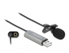 Scheda Tecnica: Delock USB Tie Lavalier Microphone Omnidirectional 24 Bit / - 192 Khz + Clip And 3.5 Mm Stereo Jack Headphone Port
