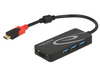 Scheda Tecnica: Delock External USB 3.2 Gen 1 Hub USB Type-c > 3 X USB - Type-a + 2 Slot Sd Card Reader Black