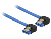 Scheda Tecnica: Delock Cable SATA 6GB/s Receptacle Downwards Angled > SATA - Receptacle Downwards Angled 30 Cm Blue + Gold Clips