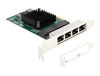 Scheda Tecnica: Delock Pci Express X4 Card To 4 X RJ45 Gigabit LAN Bcm - 