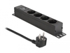 Scheda Tecnica: Delock Power Socket 4-way With Surge Predection 1U Black - 