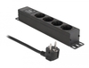 Scheda Tecnica: Delock Power Socket 4-way With Surge Protection 1U Black - 