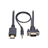 Scheda Tecnica: EAton HDMI To VGA 3.5mm Active Video Audio Converter Cable - M/M 4.57m
