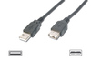 Scheda Tecnica: DIGITUS Cavo Prolunga USB 2.0 Connettori -a Connettori M/F - Mt. 3 Nero