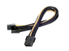 Scheda Tecnica: SilverStone SST-PP07-PCIBG - 25cm 8pin To Pci-e 6+2pin - Sleeved Extention Cable, Black Gold