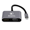 Scheda Tecnica: Atlantis Land Adattatore Atlantis A04-TC_HD+V+PD Da USB-c A - HDMI + VGA + Pd + USB 3.0