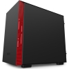 Scheda Tecnica: NZXT H210i Matte Black Red mini-ITX, 3+1x 2.5", 1x 3.5", 1x - USB 3.1 Gen1 Type, 1x USB 3.1 Gen2 Type-C, 1x Headset