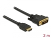 Scheda Tecnica: Delock Cable bidirezionale da HDMI DVI 24+1 - da 2 m