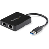Scheda Tecnica: StarTech USB 3 2 Port GigaBit Ethernet - LAN ADApter 10/100/1000 Black
