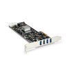 Scheda Tecnica: StarTech 4 Port Quad Bus PCI Express (PCIe) SuperSpeed - USB 3.0 Card ADApter with UaSP, SATA/LP4 Power