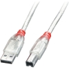 Scheda Tecnica: Lindy Cavo USB 2.0 - Tipo /b Trasparente, 5m Tipo /b M/M