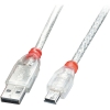 Scheda Tecnica: Lindy Cavo USB 2.0 - /mini-b Trasparente 0.5m Tipo /mini-b M/M