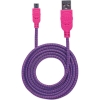 Scheda Tecnica: Manhattan Cavo Micro USB Guaina IntrecciATA USB2.0 - M/Microb Male 1m Viola/fucsia