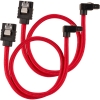 Scheda Tecnica: Corsair Premium Sleeved SATA-Cable - Angolato 30cm Red