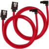 Scheda Tecnica: Corsair Premium Sleeved SATA-Cable - Angolato 60cm Red