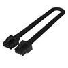 Scheda Tecnica: SilverStone SST-PP06BE-PC235 - 350mm 2x PCIe 8pin To PCIe - 6+2pin Sleeved PSU Cable, Black