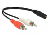 Scheda Tecnica: Delock Audio Cable 2 X Rca Male To 1 X 3.5 Mm 3 Pin Stereo - Jack 20 Cm