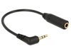 Scheda Tecnica: Delock Audio Cable Stereo Jack 2.5 Mm 3 Pin Male Angled > - Stereo Jack 3.5 Mm 3 Pin Female