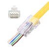 Scheda Tecnica: Techly Confezione 100 Plug Modulari RJ45 Passanti Cat.6 UTP - 